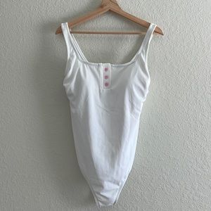 Stoney clover x target one piece white swimsuit